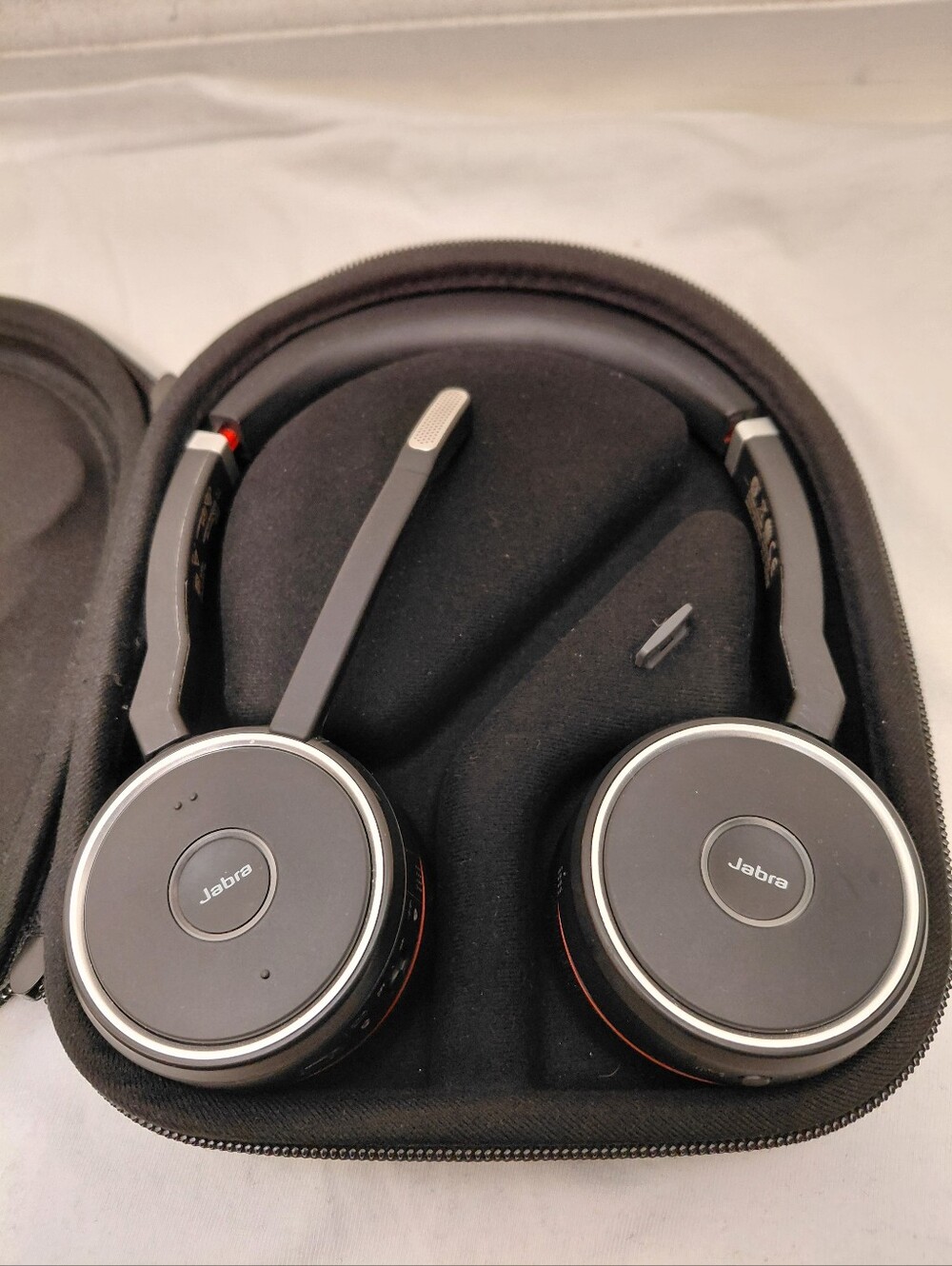 Jabra Evolve 75 HSC040W Wireless ANC Stereo Bluetooth Headset w/Case & USB Cable